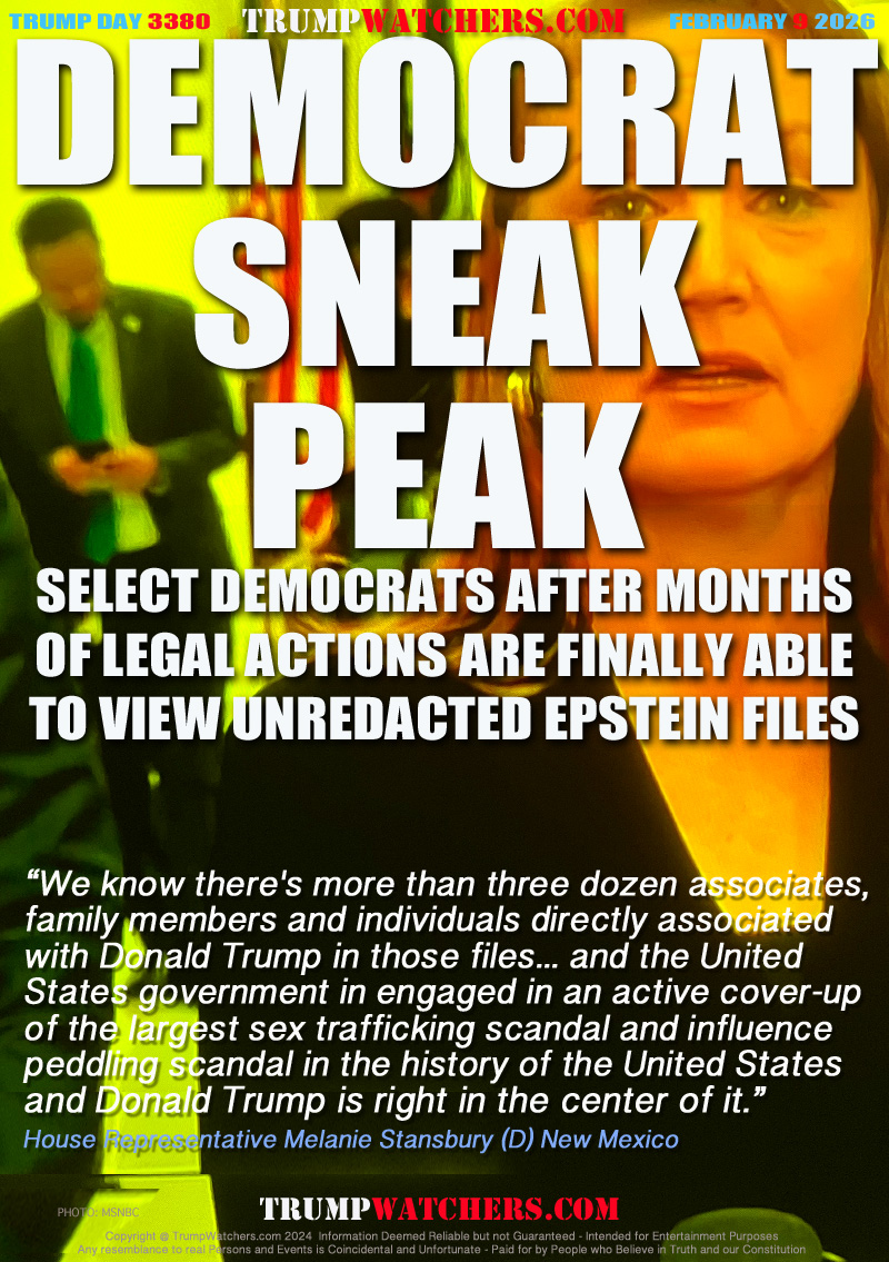 We know there's more than three dozen associates, family members and individuals directly associated with Donald Trump in those files... and the United States government in engaged in an active cover-up of the largest sex trafficking scandal and influence peddling scandal in the history of the United States and Donald Trump is right in the center of it.
